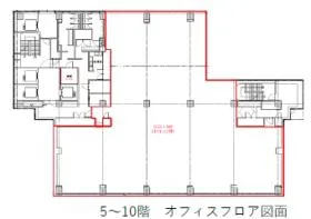 UD芝大門ビルの基準階図面