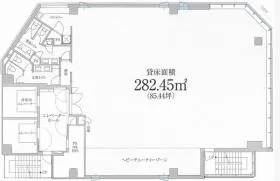PMO新橋Ⅱビルの基準階図面