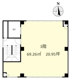 ロータスビル清澄白河ビルの基準階図面
