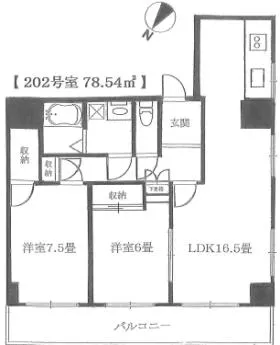 フレンドパレスビルの基準階図面