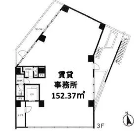 Wビルディング神宮前ビルの基準階図面