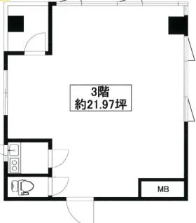 桝水ビルの基準階図面