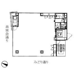 ENetial日本橋大伝馬町ビルビルの基準階図面