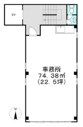 イワツキビルの基準階図面
