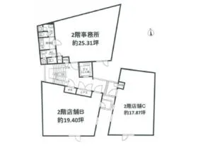 荒木町ガーデンズビルの基準階図面