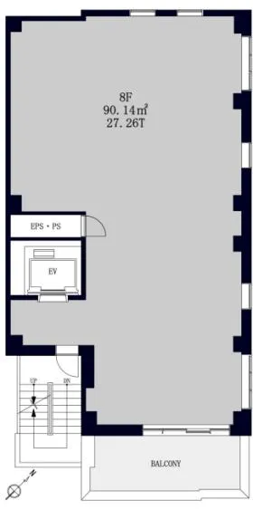 T8銀座ビルの基準階図面