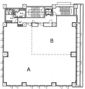 NW SQUAREビルの基準階図面