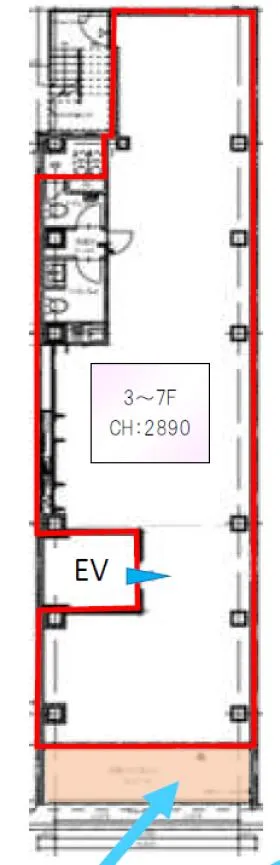 SG日本橋本町ビルの基準階図面
