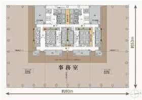 世界貿易センタービルディング本館ビルの基準階図面