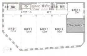 広島ちゅうぎんビルの基準階図面