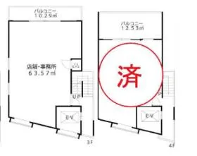 (仮称)MINOWAIKEJIRIビルの基準階図面