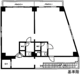 麹町第2センタービルの基準階図面