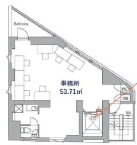 S3西新宿四ツ谷ビルの基準階図面