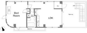 ヴィトレ代々木パークビルの基準階図面