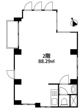 RMS原宿ビルの基準階図面