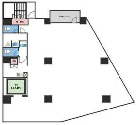 西船BLDG.の基準階図面