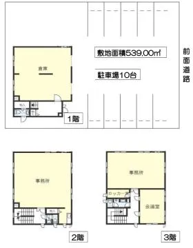 小山ヶ丘3丁目テナントビルの基準階図面