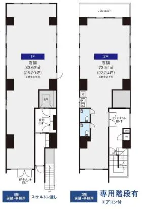 P’sスクエア常盤ビルの基準階図面