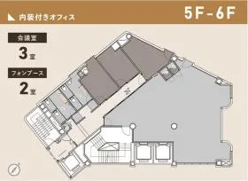 神田靖国通りビルの基準階図面