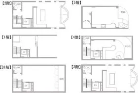 渋谷区神山町一棟貸ビルの基準階図面