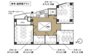 (仮称)神南一丁目計画ビルの基準階図面