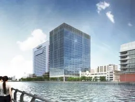 (仮称)横浜市中区海岸通計画(A-1地区)ビルの外観