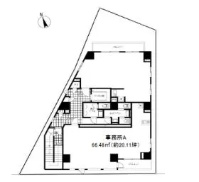 (仮称)新宿区西早稲田一丁目計画ビルの基準階図面