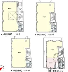 第4共同ビルの基準階図面