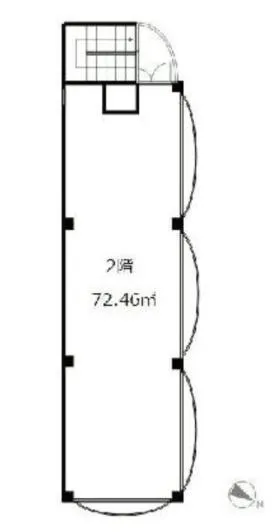 神保町ビルの基準階図面
