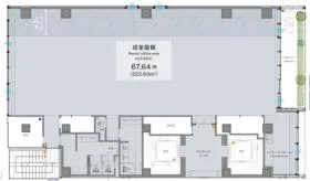 REVZO新橋ビルの基準階図面