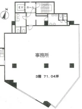 粕谷ビルの基準階図面