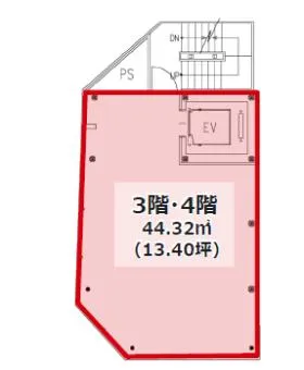 キャピタル原宿ビルの基準階図面
