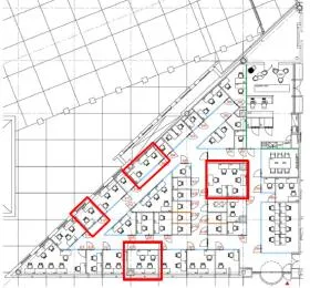 Regus(リージャス)幕張ビジネスセンタービルの基準階図面
