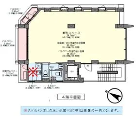 香雅堂品川ビルの基準階図面