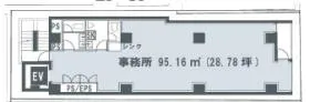 京橋二丁目プロジェクトビルの基準階図面