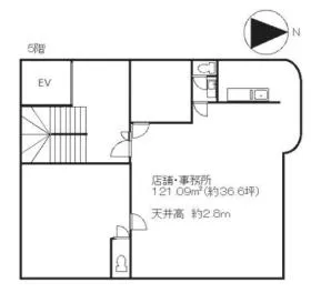 KS第二ビルの基準階図面