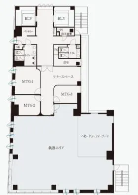スイテ日本橋人形町ビルの基準階図面