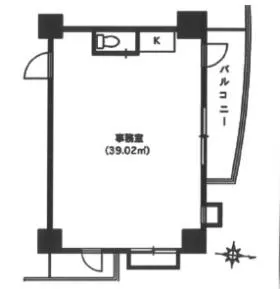 プラザセレス石川Ⅰビルの基準階図面