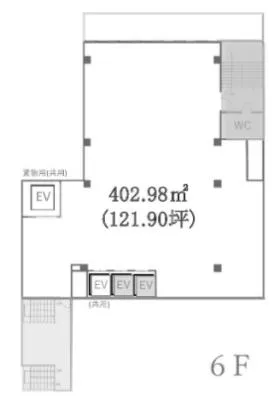 宮入本社ビルの基準階図面