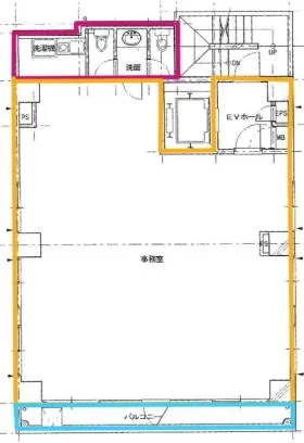 月島AZビルの基準階図面