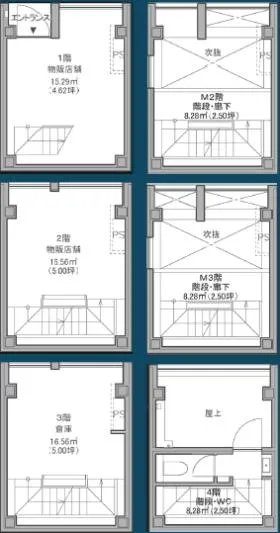 ARA南青山プレイスビルの基準階図面