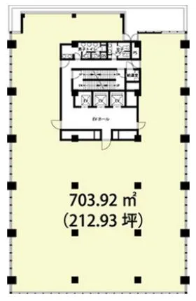 八丁堀サンケイビルの基準階図面