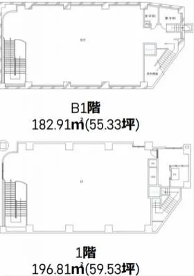 千葉富士見ビルの基準階図面