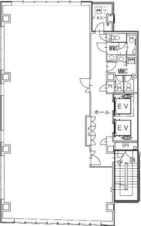 (仮称)新宿区四谷一丁目計画ビルの基準階図面