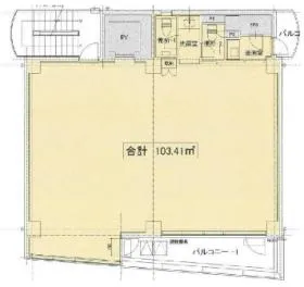 A-ARCH BLDGビルの基準階図面
